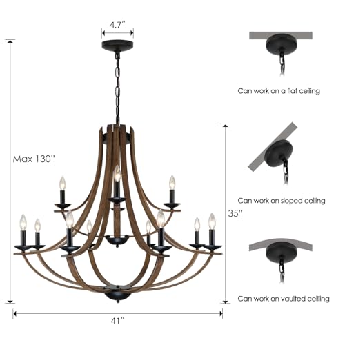 Farmhouse Chandeliers for Dining Room Light Fixture