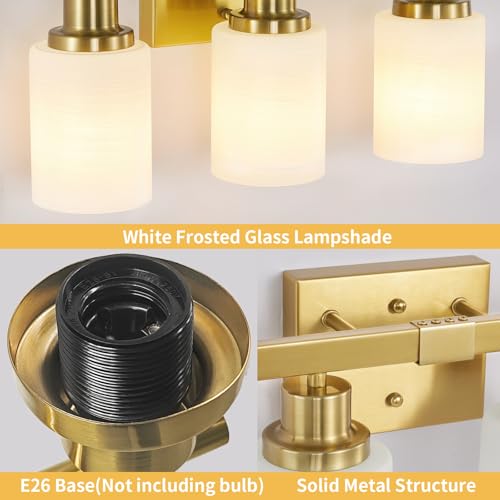 6 Light Gold Bathroom Vanity Light Bathroom Light Fixture 36.8in