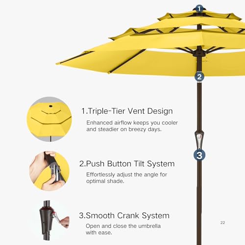 10ft 3 Tier Patio Umbrella