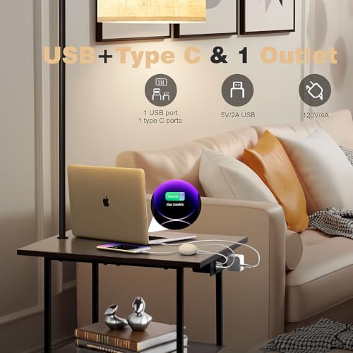 Floor Lamp with Table & Remote