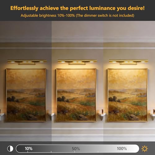 30 inch Hardwired Picture Light for Wall Brass Picture Lighting
