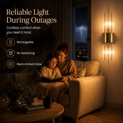 Battery Operated Wall Sconce Set of 2 (2 Count)