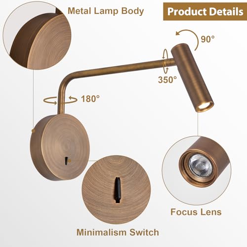 Wall Mounted Reading Light for Bedroom
