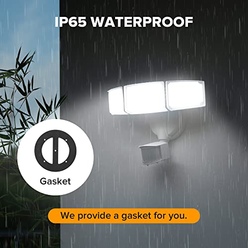 2 Pack 72W 7500LM LED Security Lights Motion Sensor Light Outdoor