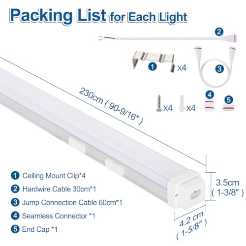 8FT LED Shop Light 6Pack