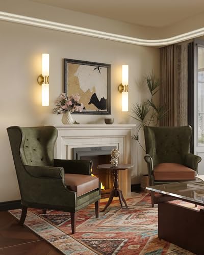 Gold Wireless Battery Operated Wall Sconce with Remote Control (2 Count)