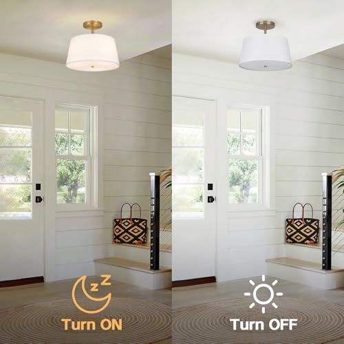 Modern Cone Shaped Semi Flush Mount Ceiling Light Fixture