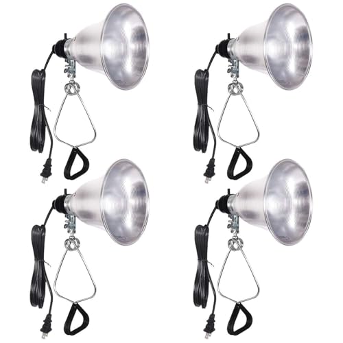 4 Pack Clamp Lamp Light with 5.5 Inch Aluminum Reflector up to 60 Watt E26 (4 Count)