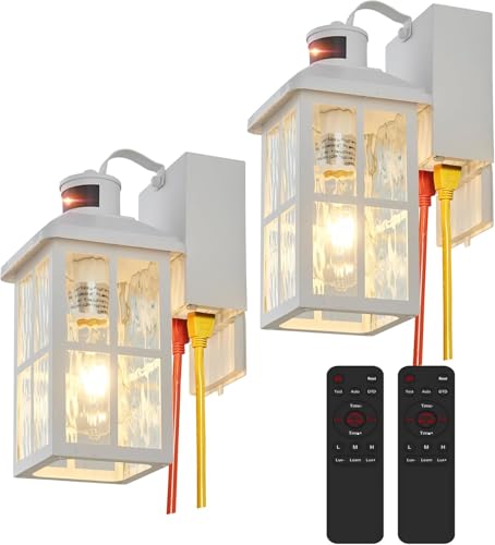 Porch Lights with GFCI Outlet with Remote