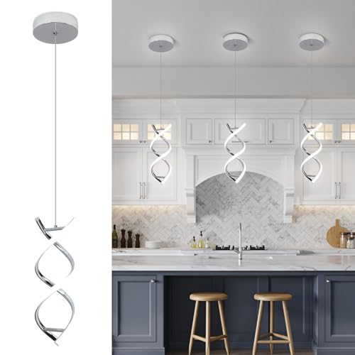 Spiral Led Pendant Light Fixture