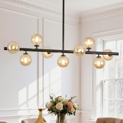 Mid Century Modern Glass Globe Sputnik Chandelier