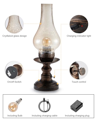 Vintage Rechargeable Cordless Table Lamp