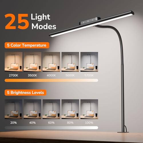 Led Desk Lamp for Home Office (Black)