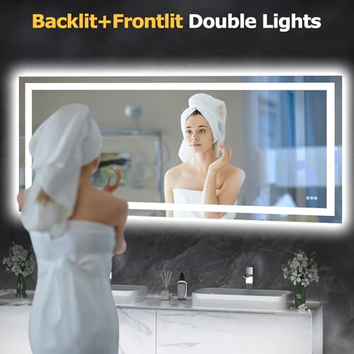 72"X32" LED Bathroom Mirror with Lights