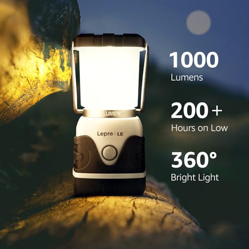 1000LM Battery Powered LED Camping Lantern with 4 Light Modes