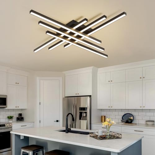 43.3" Modern Ceiling Light with Remote