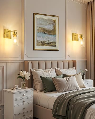 Wireless Battery Operated Wall Sconce Set of 2 with Remote Control (2 Count)