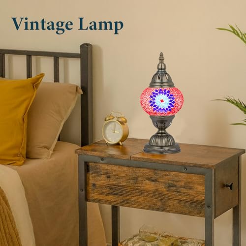 Turkish Mosaic Lamp Stained Glass Table Lamp with Tiffany Style