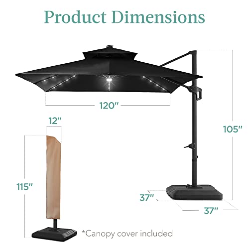 10x10ft Cantilever Patio Umbrella w