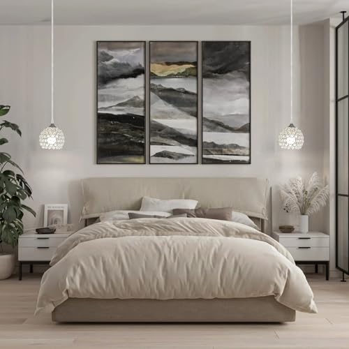 Plug in Crystal Chandelier Lighting with Long Cord 13.12ft and On
