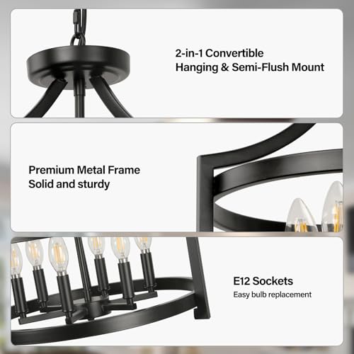 6 Light Farmhouse Chandelier