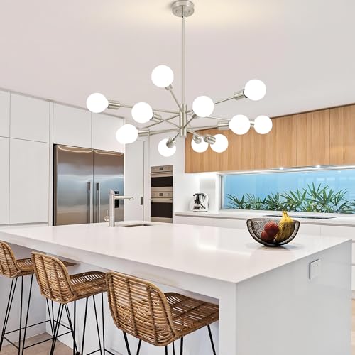 Chandeliers for Dining Room Brushed Nickel 12