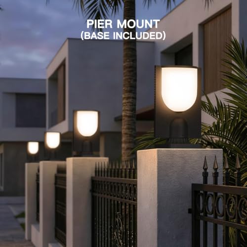 Glass Outdoor Post Lights Hard Wired