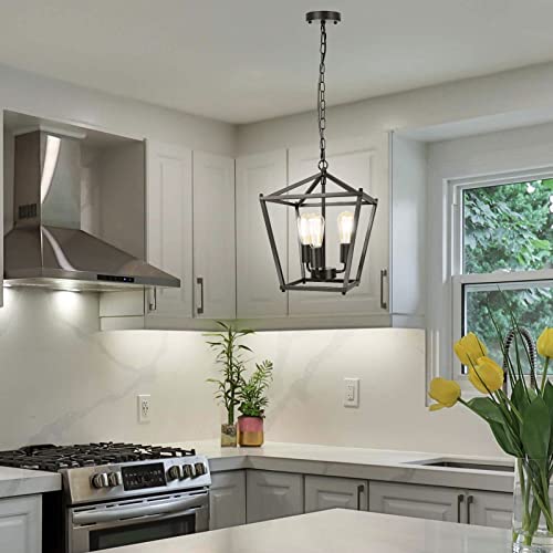 Black Lantern Pendant Light