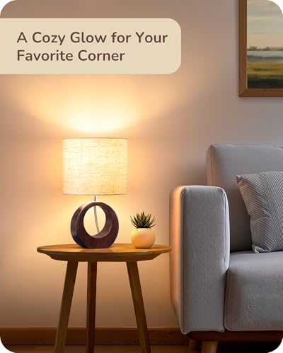 13.4" Small Wood Table Lamp