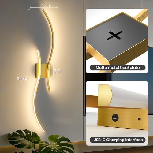 10000mAh Battery Operated Wall Sconces Set of 2 (2 Count)