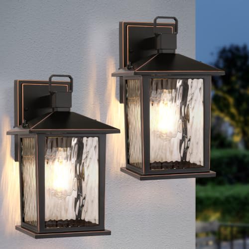 Oil Rubbed Bronze Outdoor Wall Light (2 Count)