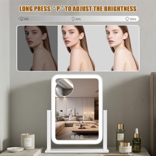 Vanity Mirror with Lights 12.6"x 16.2"