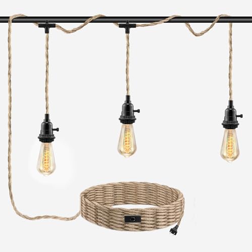 3 Light Plug in Pendant Light Cord