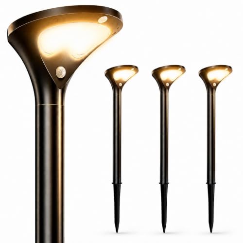 400LM Solar Pathway Lights with Motion Sensor (4 Count)