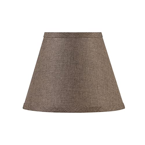 56029 Empire Uno Lamp Shade in Wenge Brown Burlap Textured Fabric