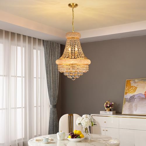 Gold Crystal Chandeliers for Dining Room