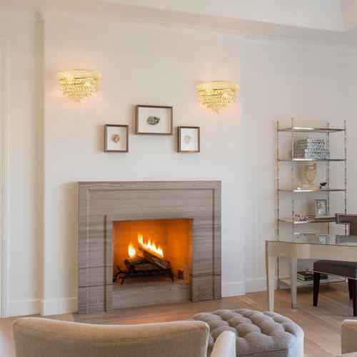 2 Lights Crystal Icicle Prisms Drops Wall Sconce Light for Living Room Dining Room Bathroom Vanity Mirrors Hallway Bedroom Closet Stairway