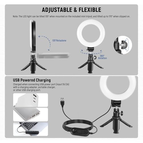 BASICS 5" Ring Light for Video Conference Lighting (2 Count)
