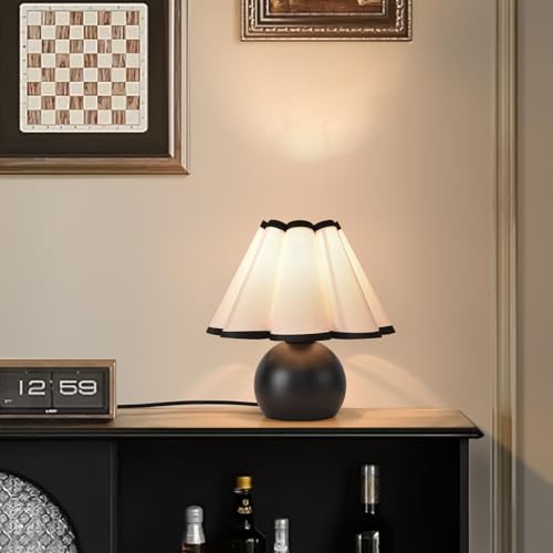 Matte Black Small Bedside Mini Table Lamp for Bedroom