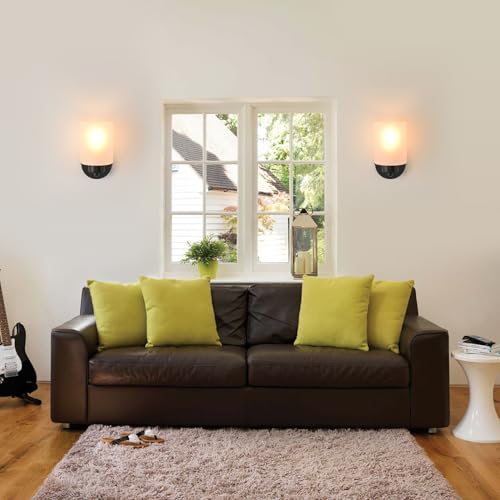 Metal Sconces Wall Lighting with Clear Glass Shade