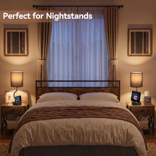 Bedside Lamps for Bedroom Set (2 Count)