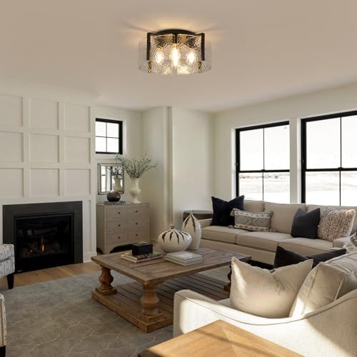 Black Flush Mount Ceiling Light Fixture