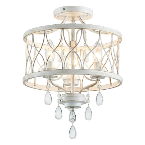 Farmhouse Crystal Ceiling Light Fixture (3 Count)