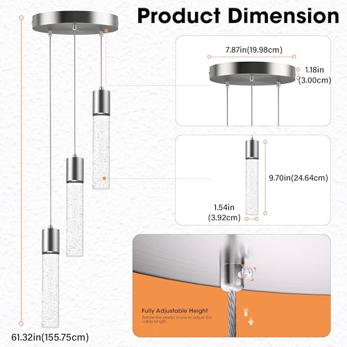 Pendant Lights Kitchen Island (3 Count)