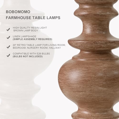20" Rustic Bedside Lamps Set of 2 (2 Count)