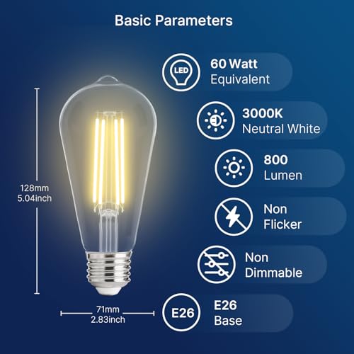 Dusk to Dawn Outdoor Sensor ST19 LED Light Bulb (2 Count)