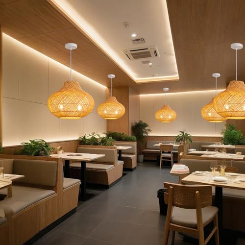 15" Rattan Pendant Light