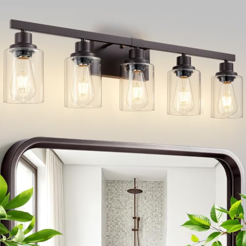 5 Light Oil Rubbed Bronze Bathroom Light Fixtures