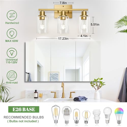 3 Light Bathroom Light Fixtures