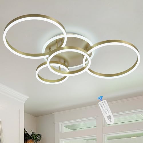 4 Ring Dimmable Low Porfile LED Ceiling Light for Bedroom